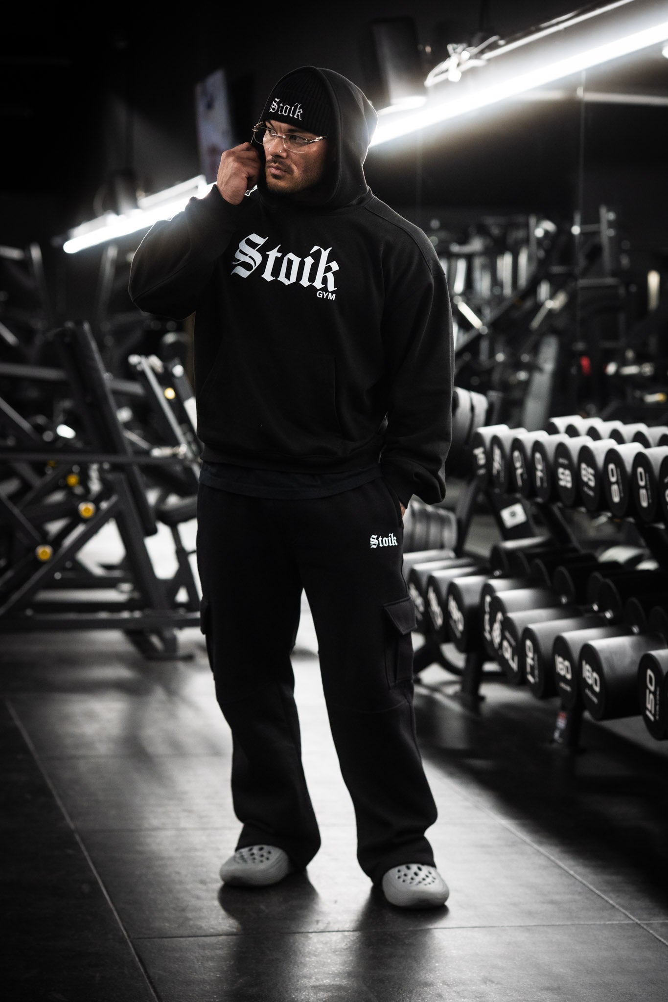 Stoik Gym Lightweight Training Hoodie, Black