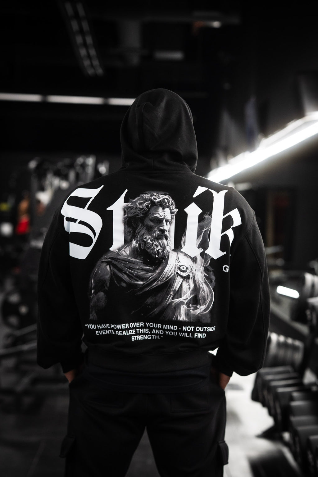 Stoik Gym Lightweight Training Hoodie, Black