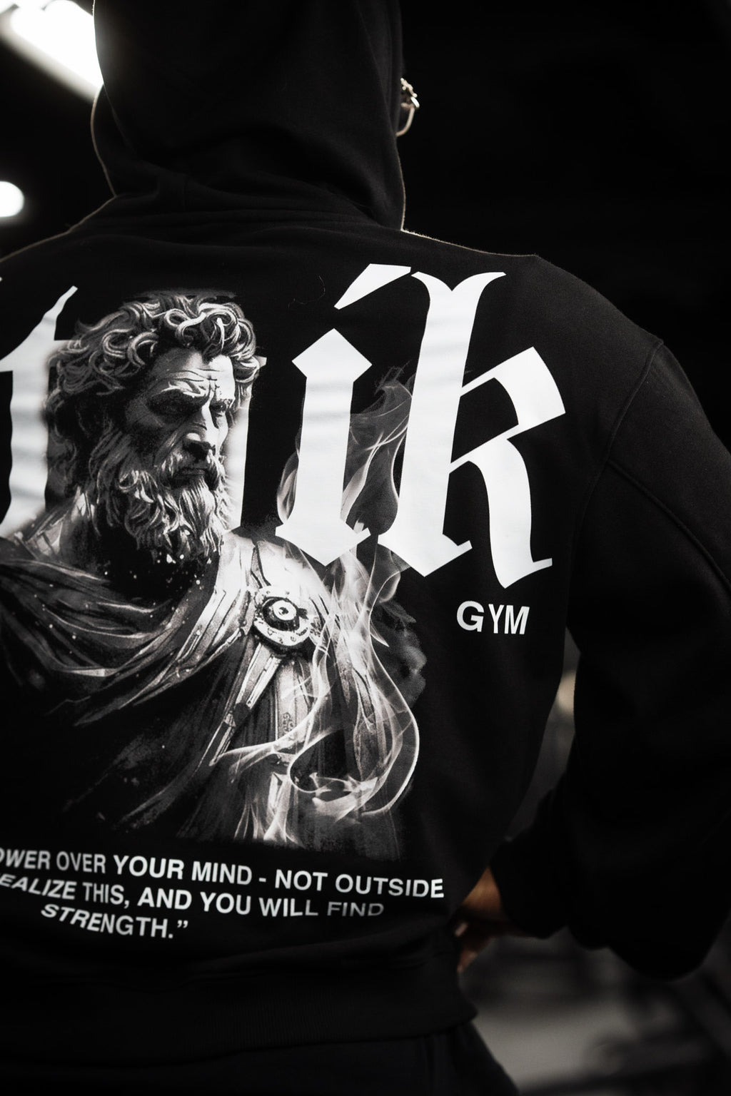 Stoik Gym Lightweight Training Hoodie, Black