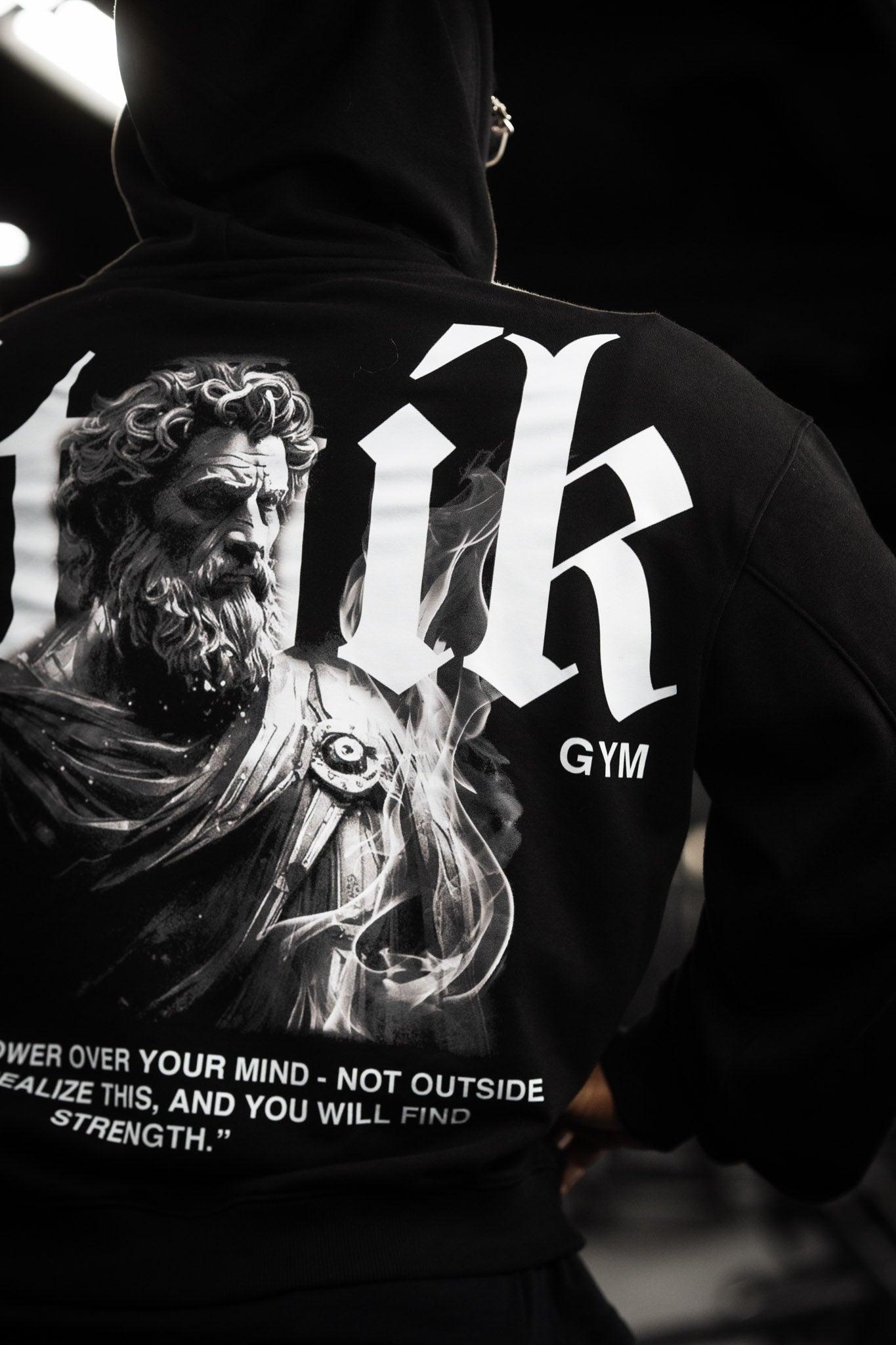 Stoik Gym Lightweight Training Hoodie, Black