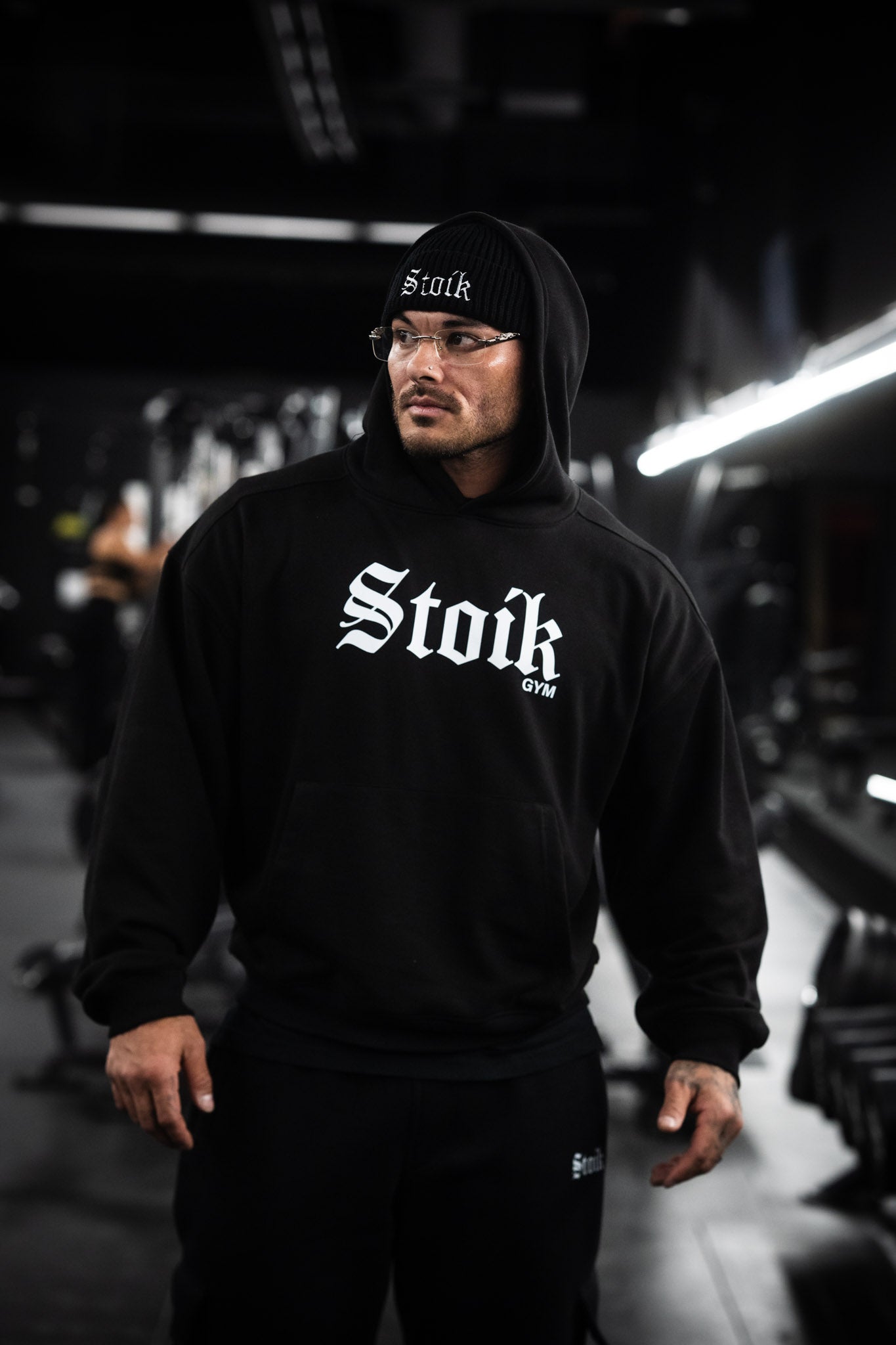 Stoik Gym Lightweight Training Hoodie, Black