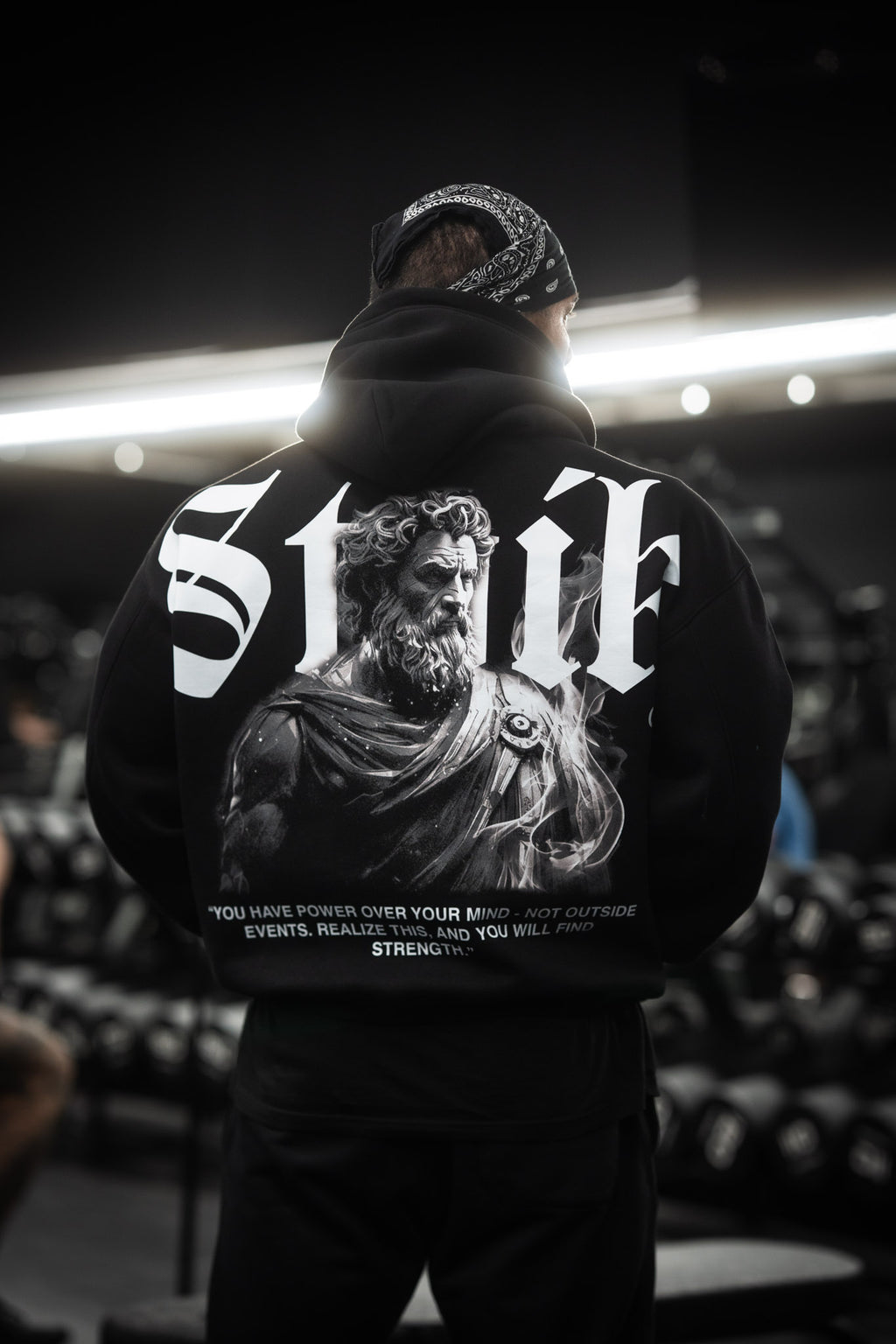 Stoik Gym Oversize Heavyweight Hoodie, Black