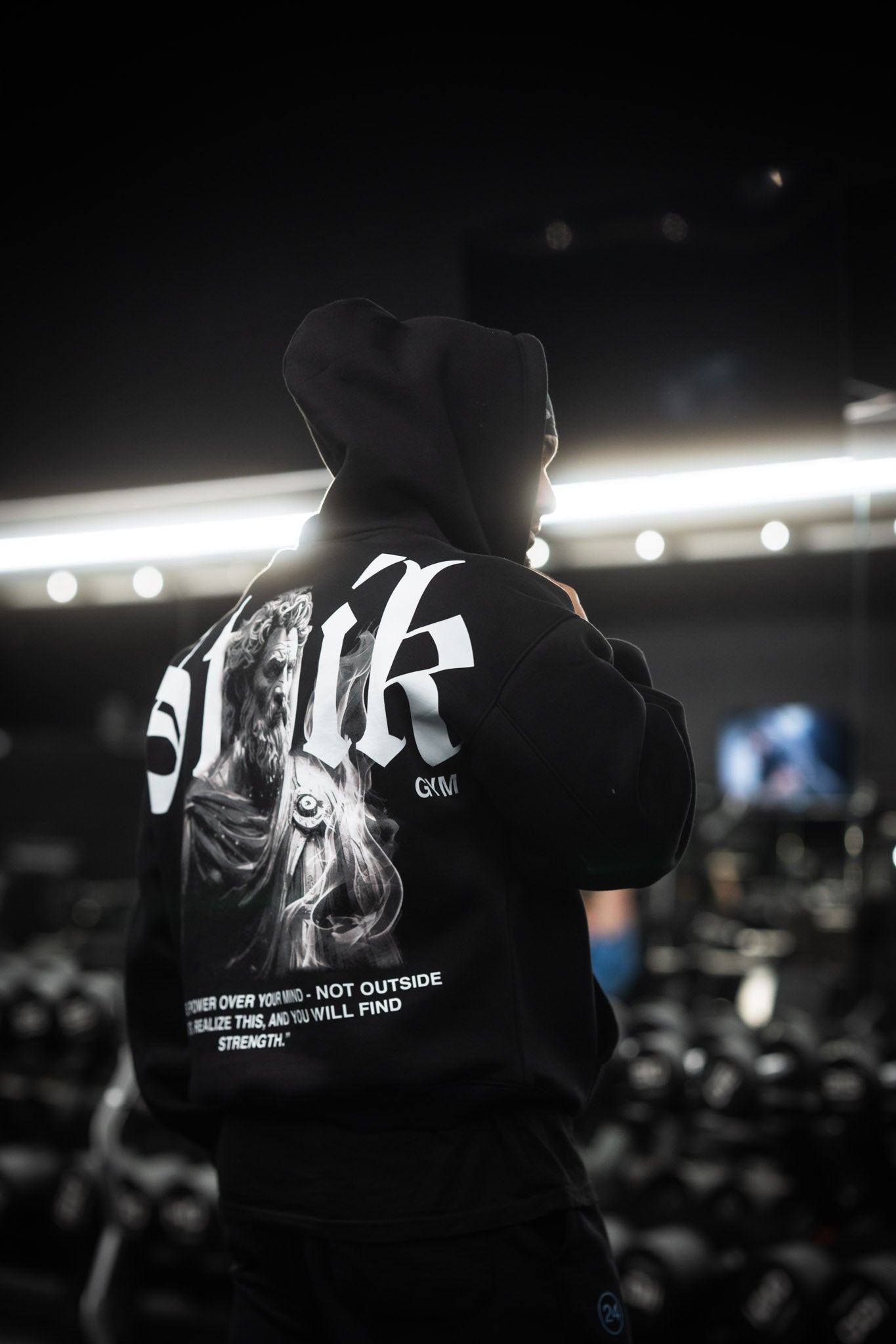 Stoik Gym Oversize Heavyweight Hoodie, Black