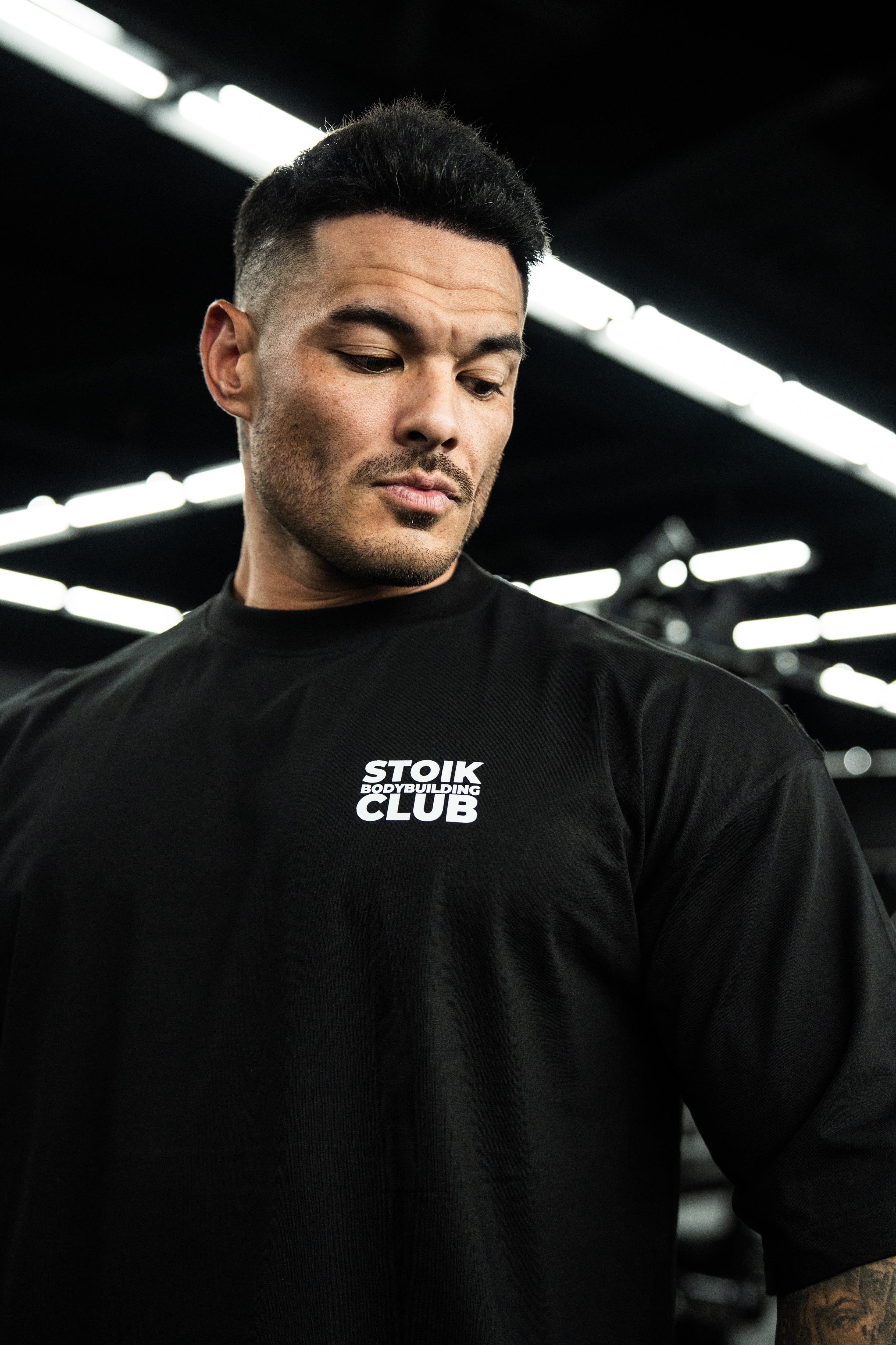 Stoik Bodybuilding Club Oversize Tee, Black