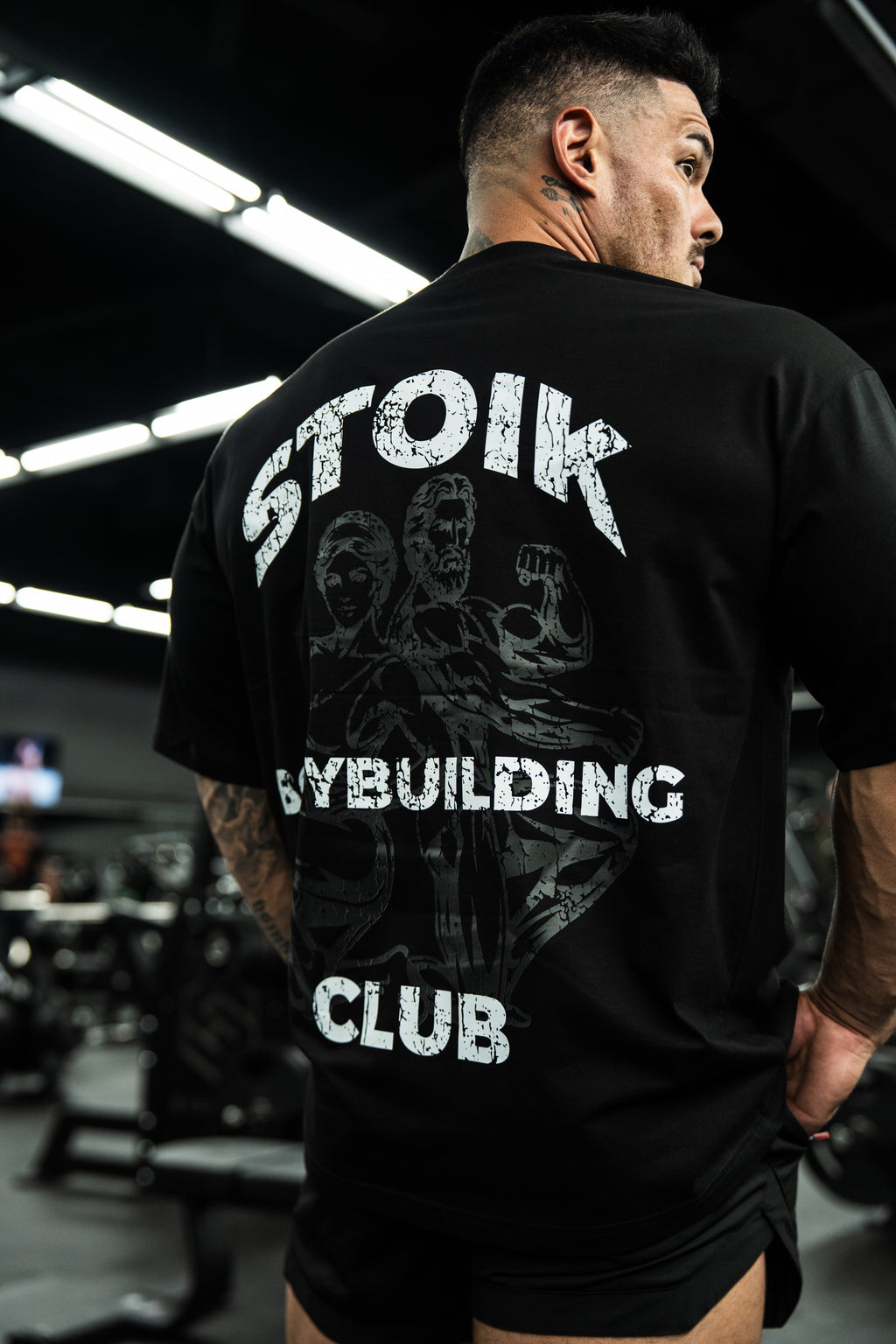 Stoik Bodybuilding Club Oversize Tee, Black
