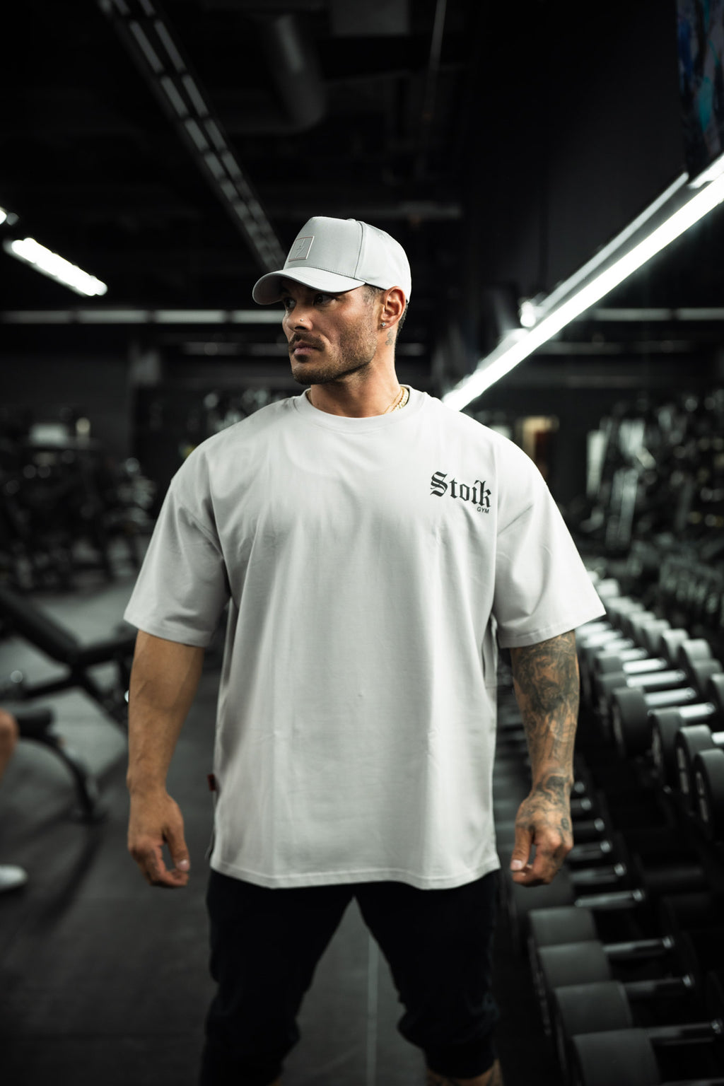 Stoik Gym x BXACTIV Oversize Tee, Gray